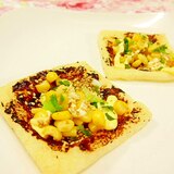 油揚げｄｅ❤甜麺醤とマヨネーズのコーン焼き❤